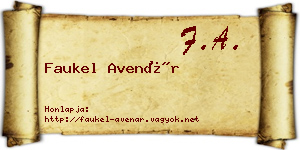 Faukel Avenár névjegykártya